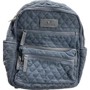 HeartLove by Charo Quilted Denim Backpack Blue Upcycled Eco Friendly New